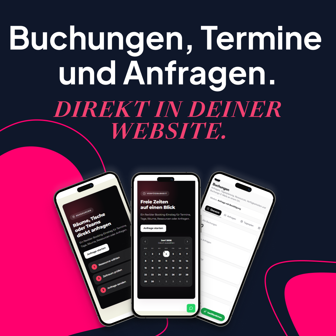 Booking-System für Websites: Termine und Reservierungen direkt online verwalten